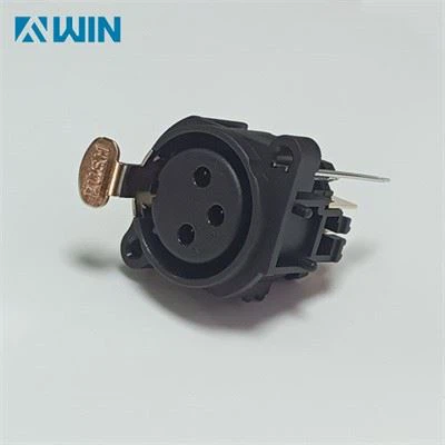 Push XLR Connector Female PCB Mount